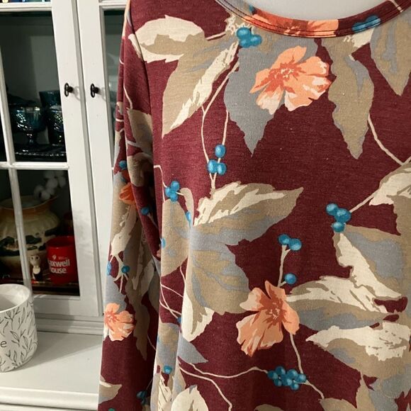 Floral Tunic Dress Long Sleeve Sz Small Viamor - Picture 3 of 9